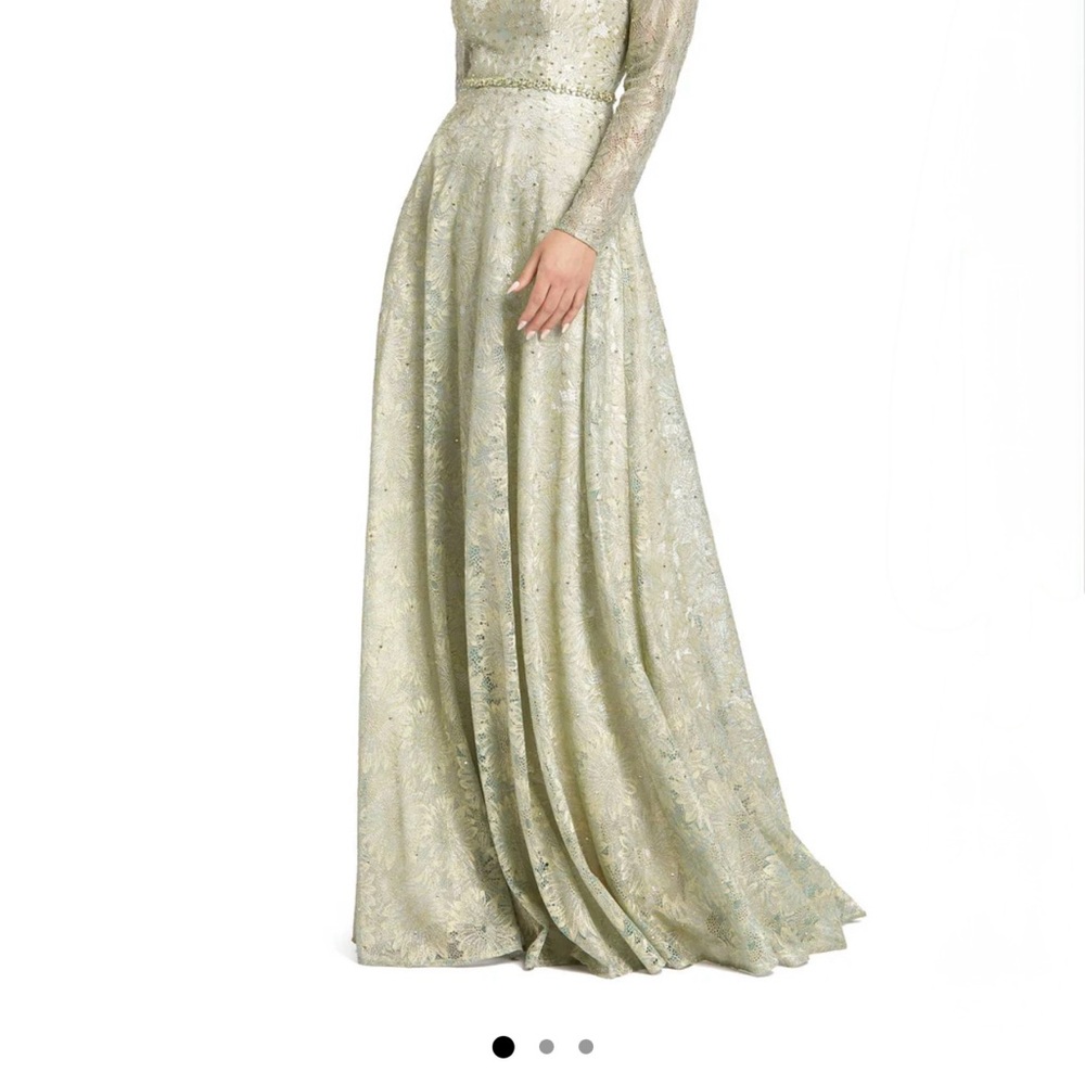 MAC DUGGAL LONG SLEEVE SAGE DRESS | 491881 | Size 6